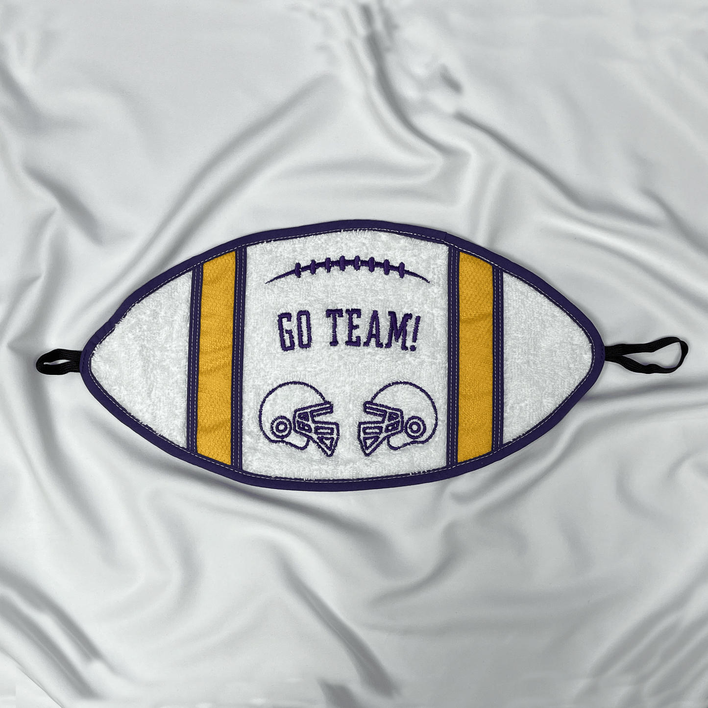 Purple & Gold Football Bath Towel