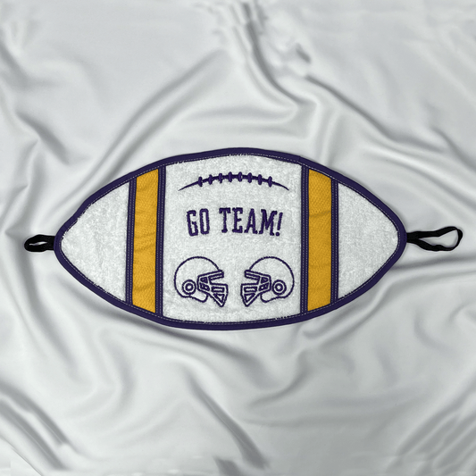 Purple & Gold Football Bath Towel