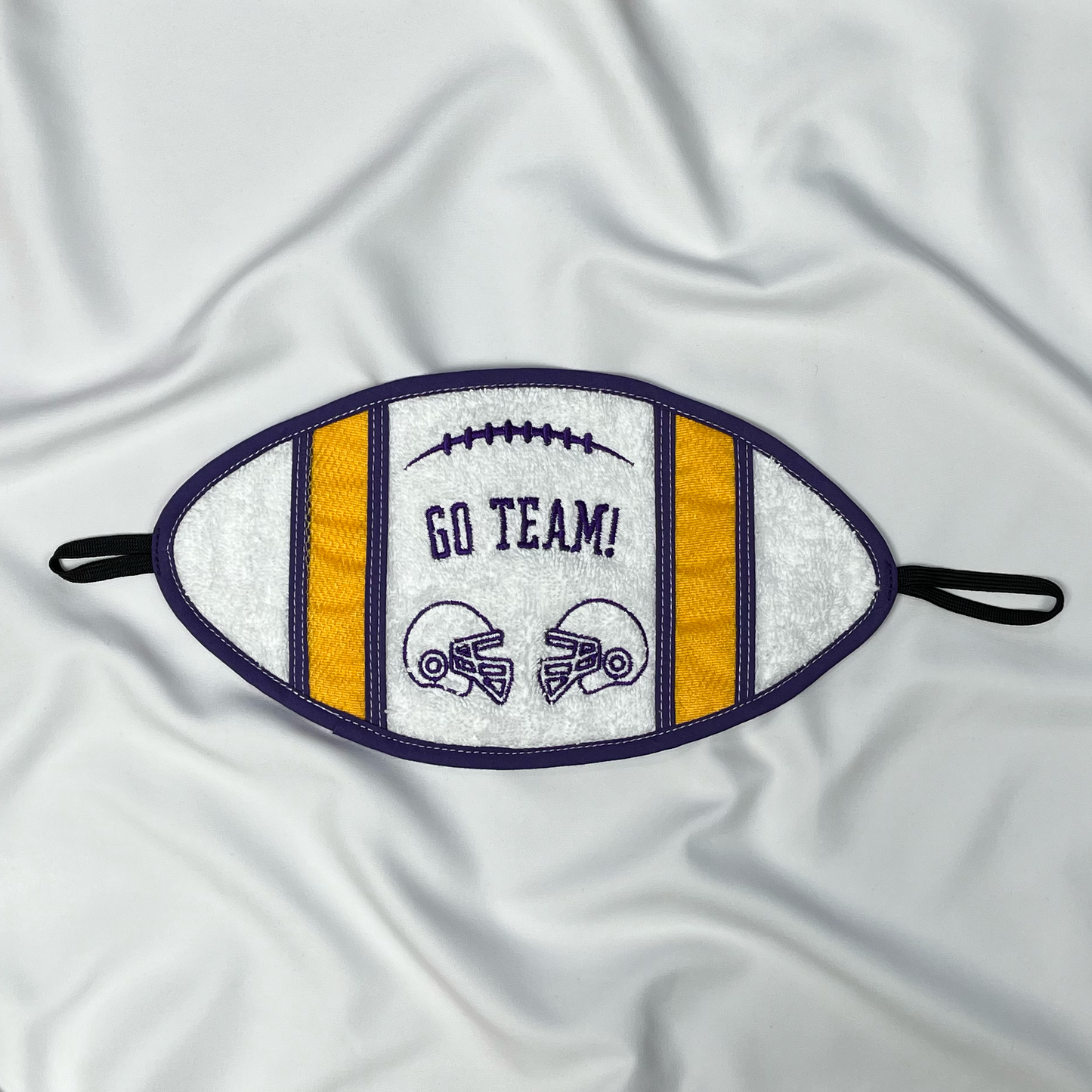 Purple & Gold Football Bath Towel